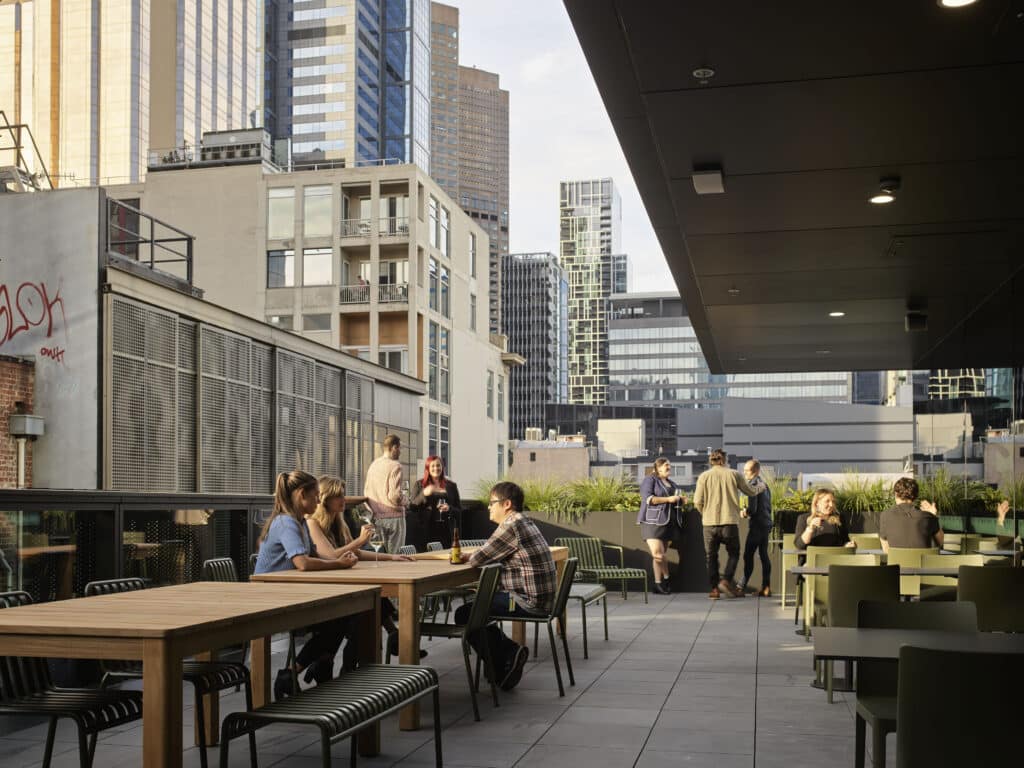 Outdoor spaces, natural light and greenery