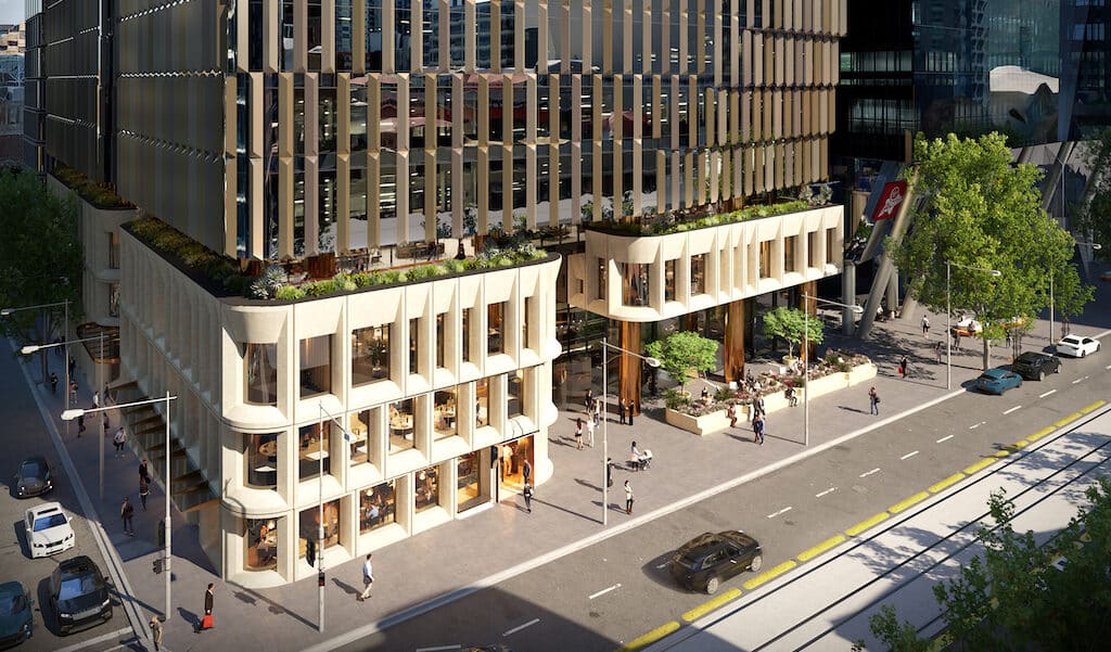 555 Collins St Exterior Podium
