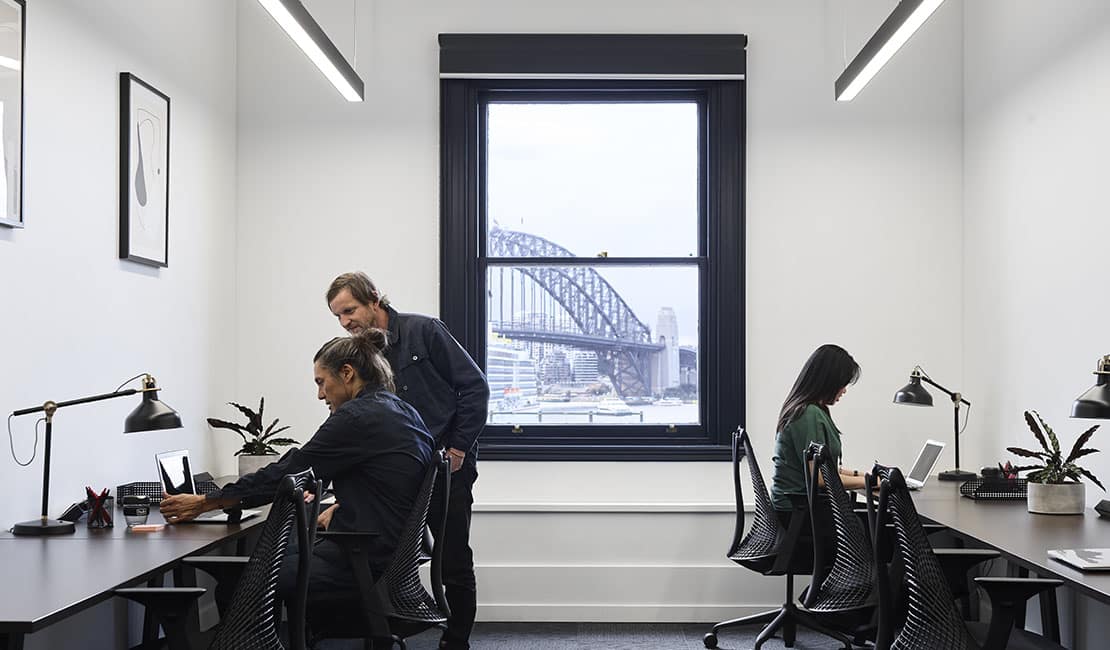 Hub Customs House Office Space overlooking sydney harbour bridge