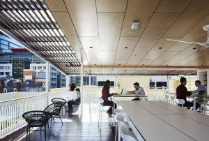 Hub Anzac Square rooftop seating