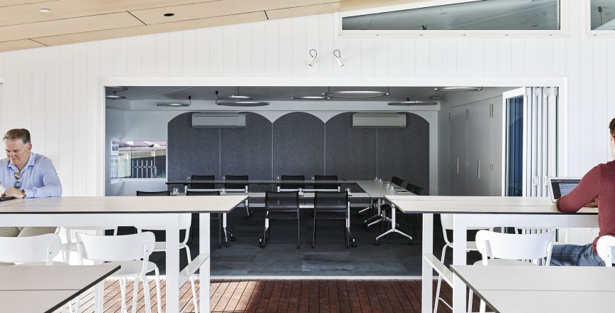workshop room with rooftop