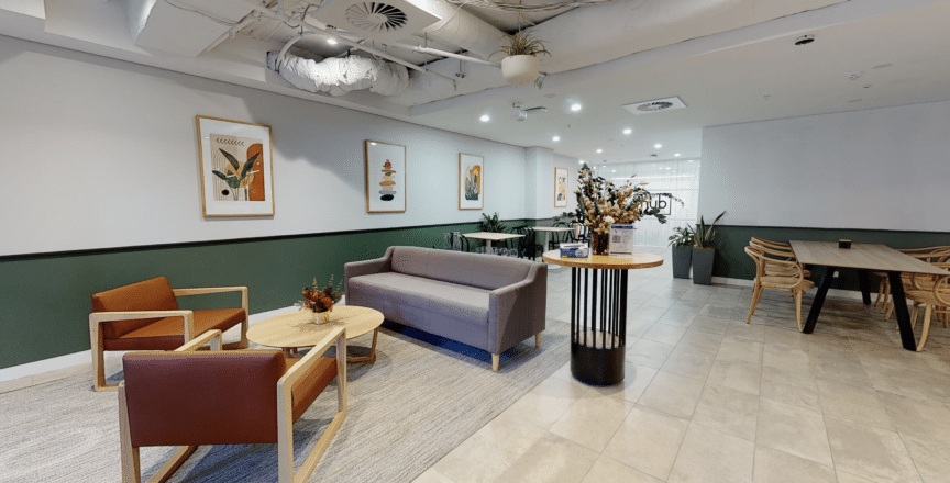 interior view of cafe space