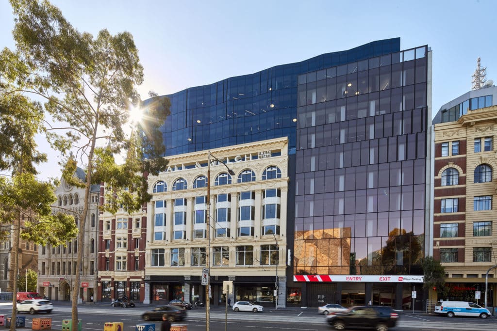 exterior view of 180 flinders street in Melbourne