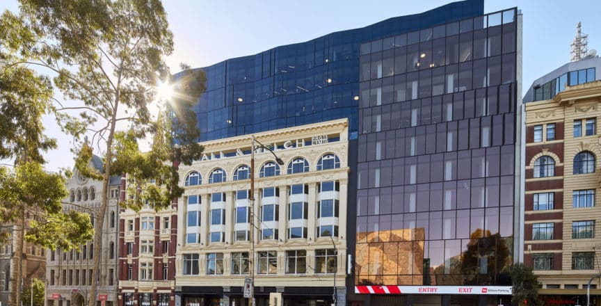 exterior view of 180 flinders street in Melbourne