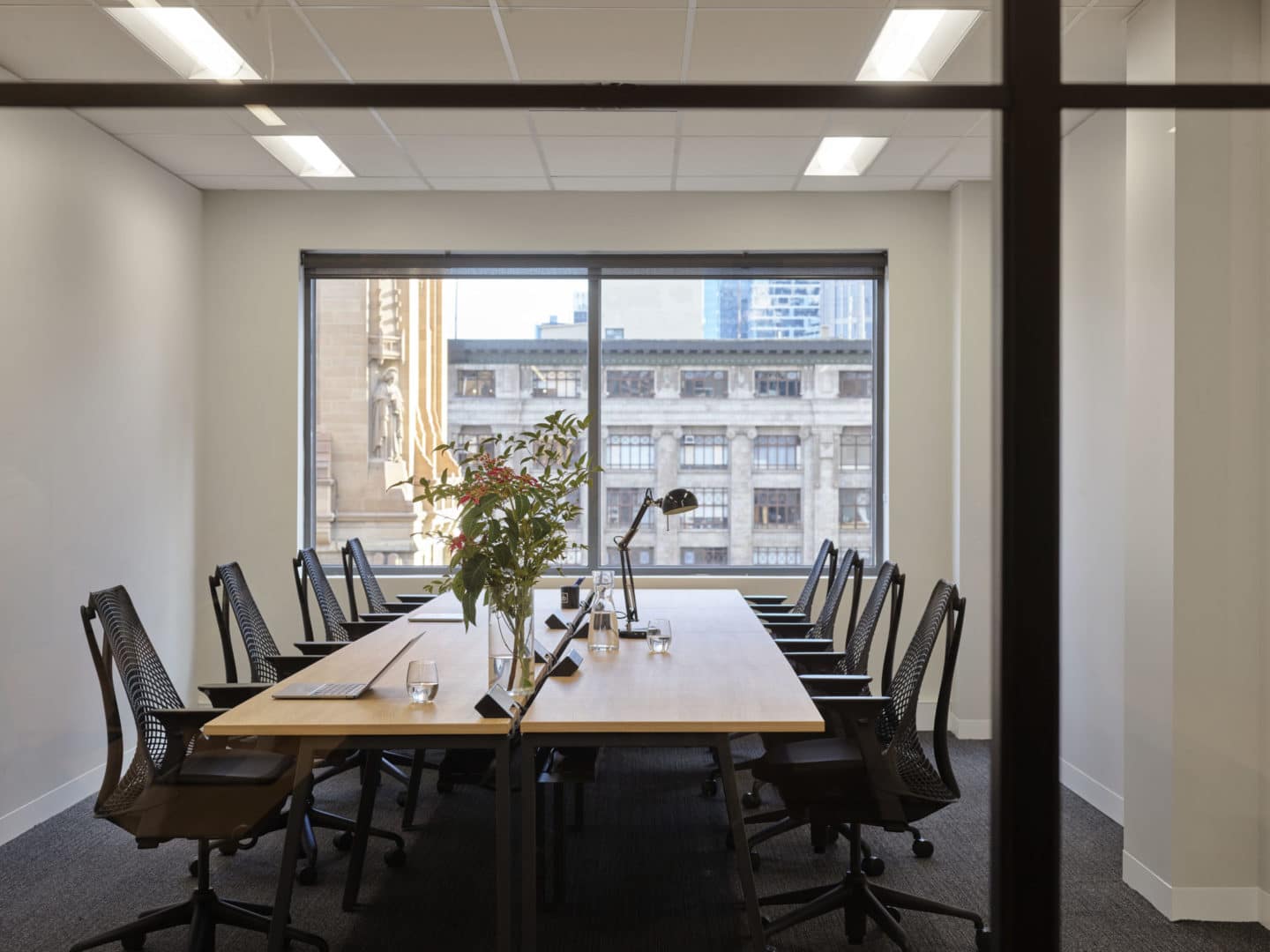 a office in Melbourne overlooking the cathedral