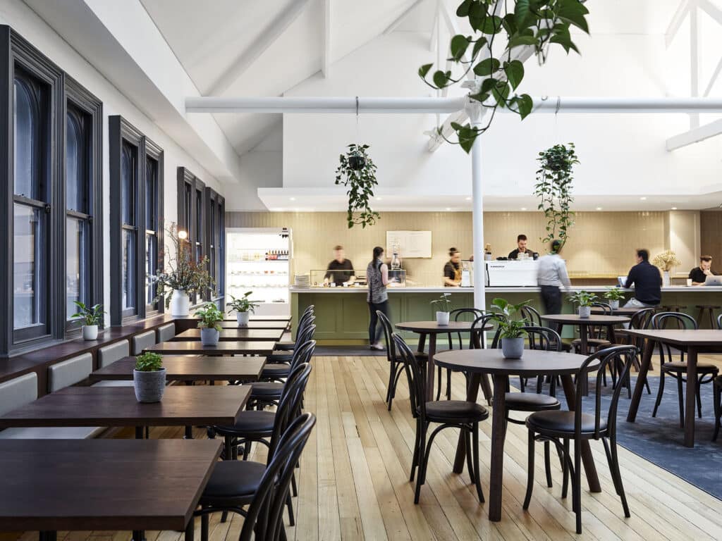 cafe space with chairs and tables