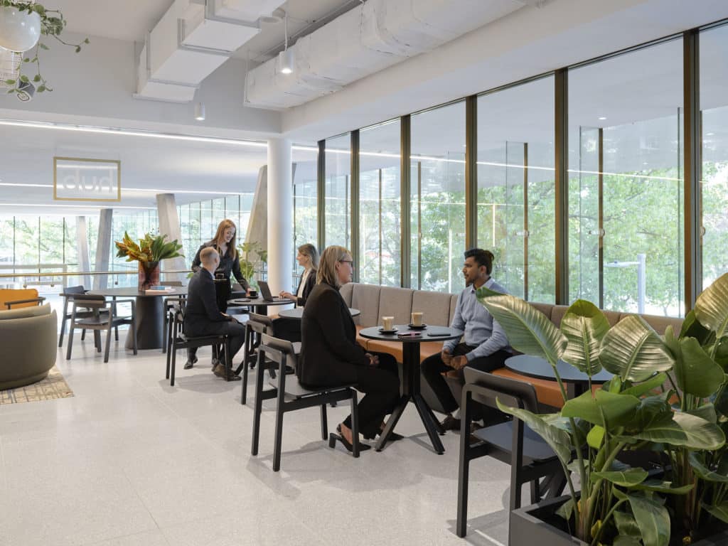 business lounge and cafe space in Hub Civic Quarter