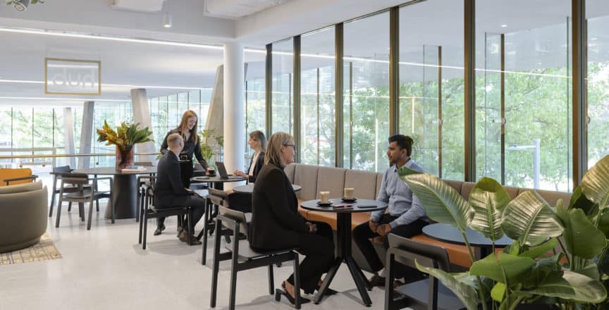 business lounge and cafe space in Hub Civic Quarter