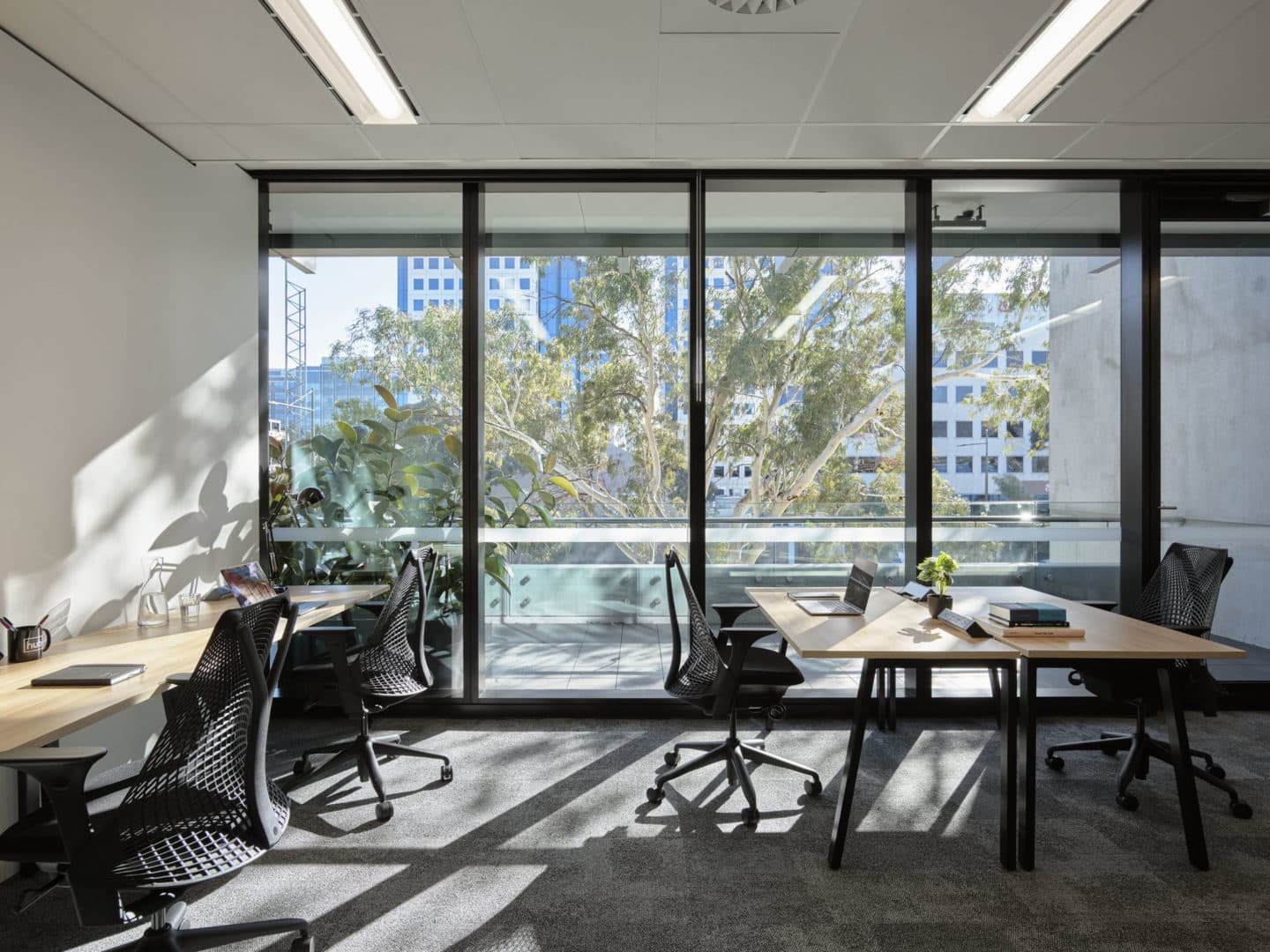 Office overlooking greenery and street view at Hub Civic Quarter