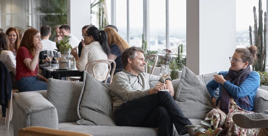 people sitting in cafe