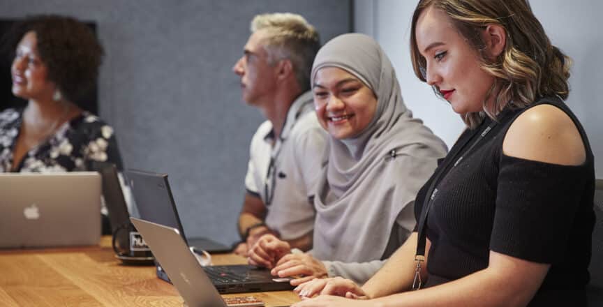 Women looking at laptop