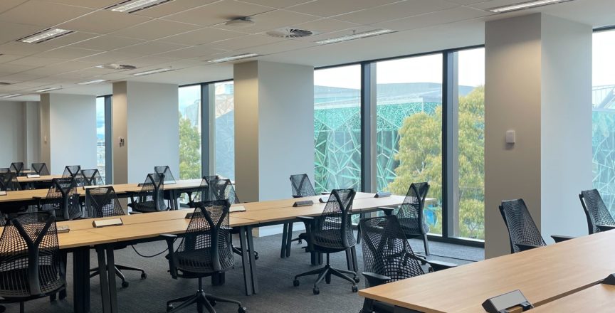office space with view of Federation Square