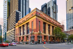 Exterior of Hub Southern Cross building in Melbourne