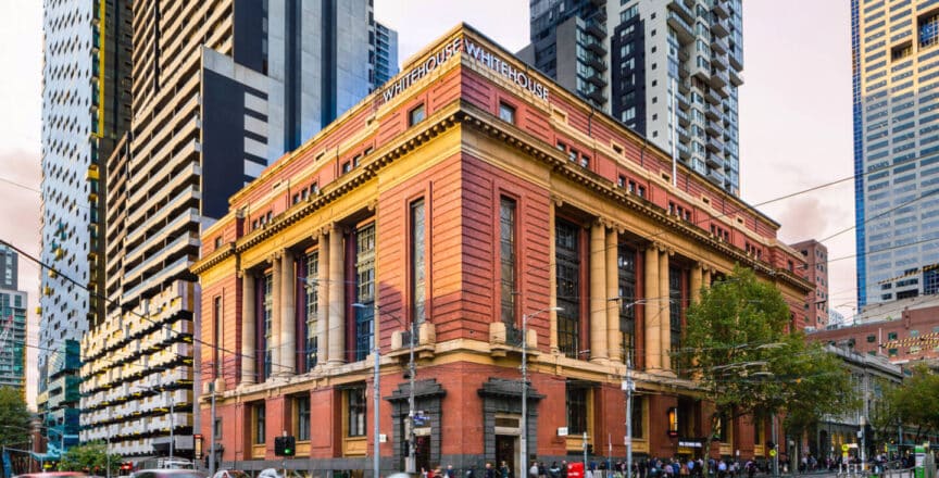 Exterior of Hub Southern Cross building in Melbourne