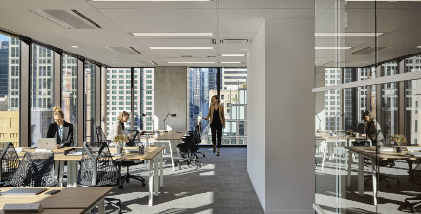 office suite with view of Sydney skyline