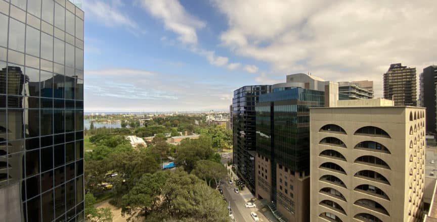 view from hub st kilda road