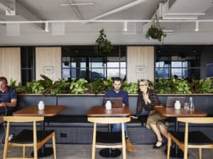 people working from cafe space of Hub Hyde Park