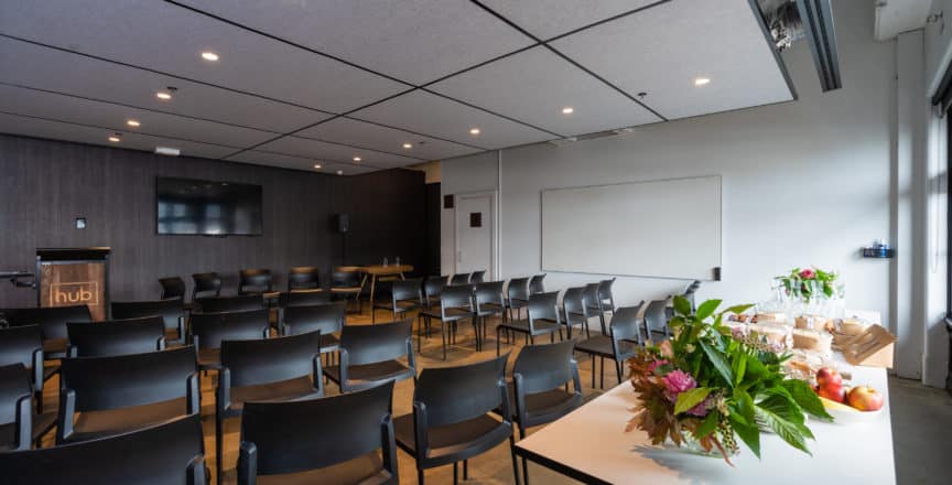 room with tables