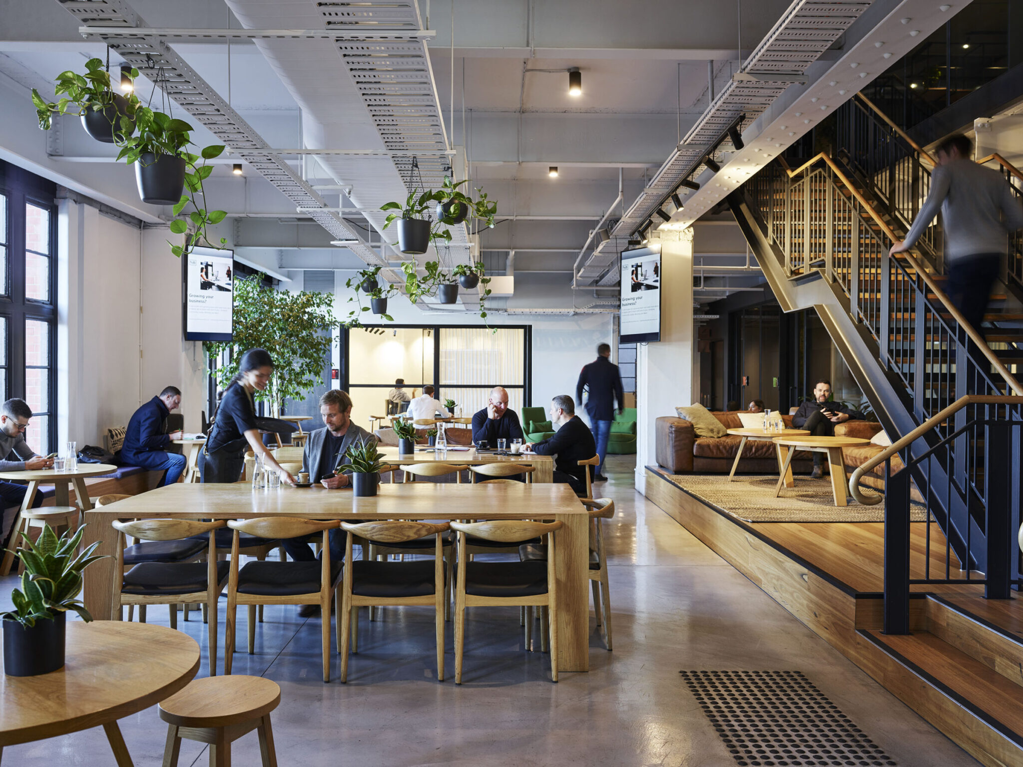 cafe space filled with greenery
