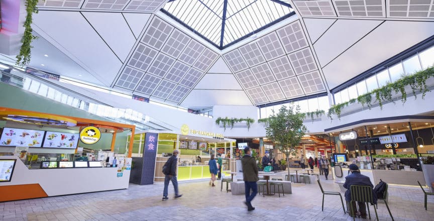inside a shopping centre