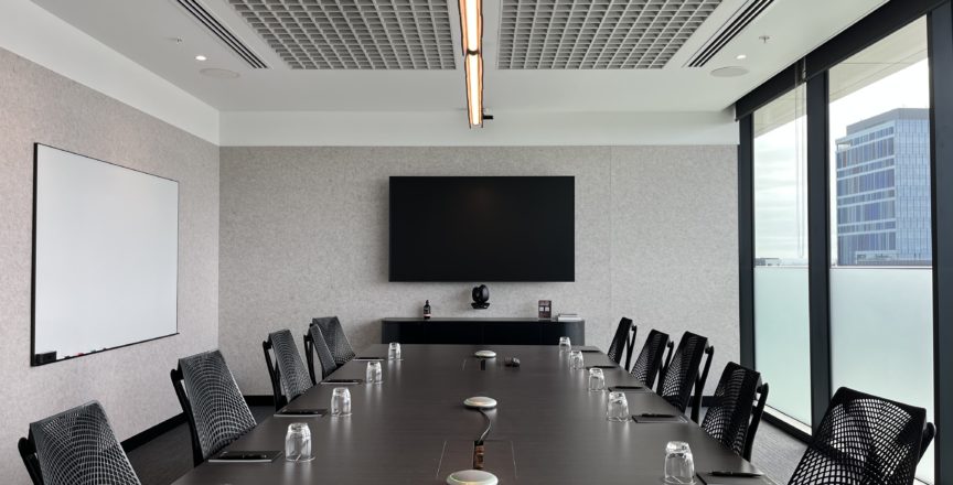 meeting room with a tv