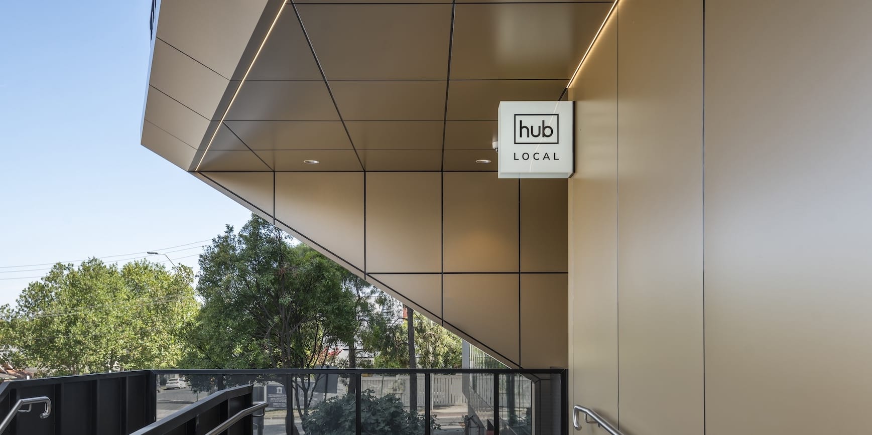 The exterior of Hub Local – Box Hill.