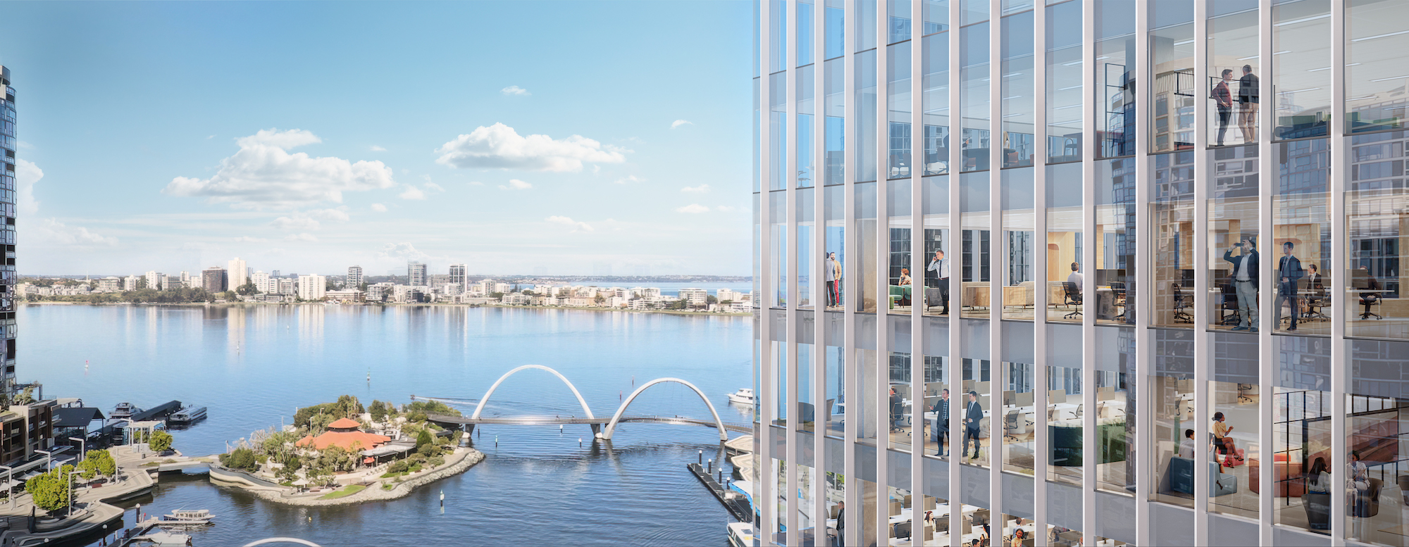 View from Hub Elizabeth Quay